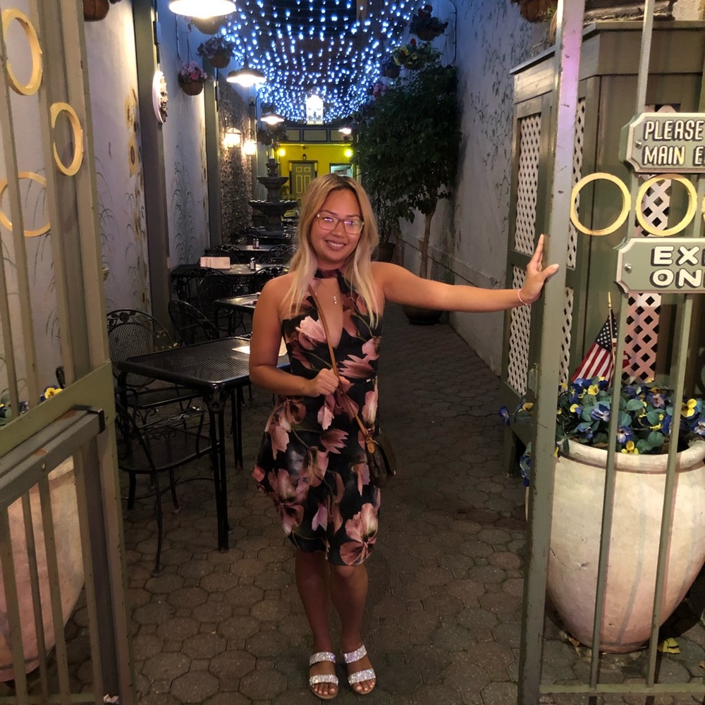 Flower print dress